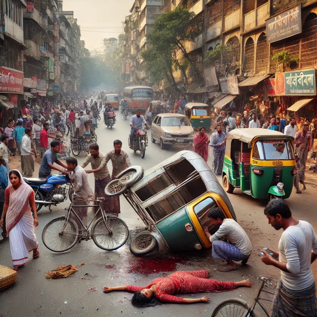 Reckless battery-powered rickshaw kills woman in Dhaka